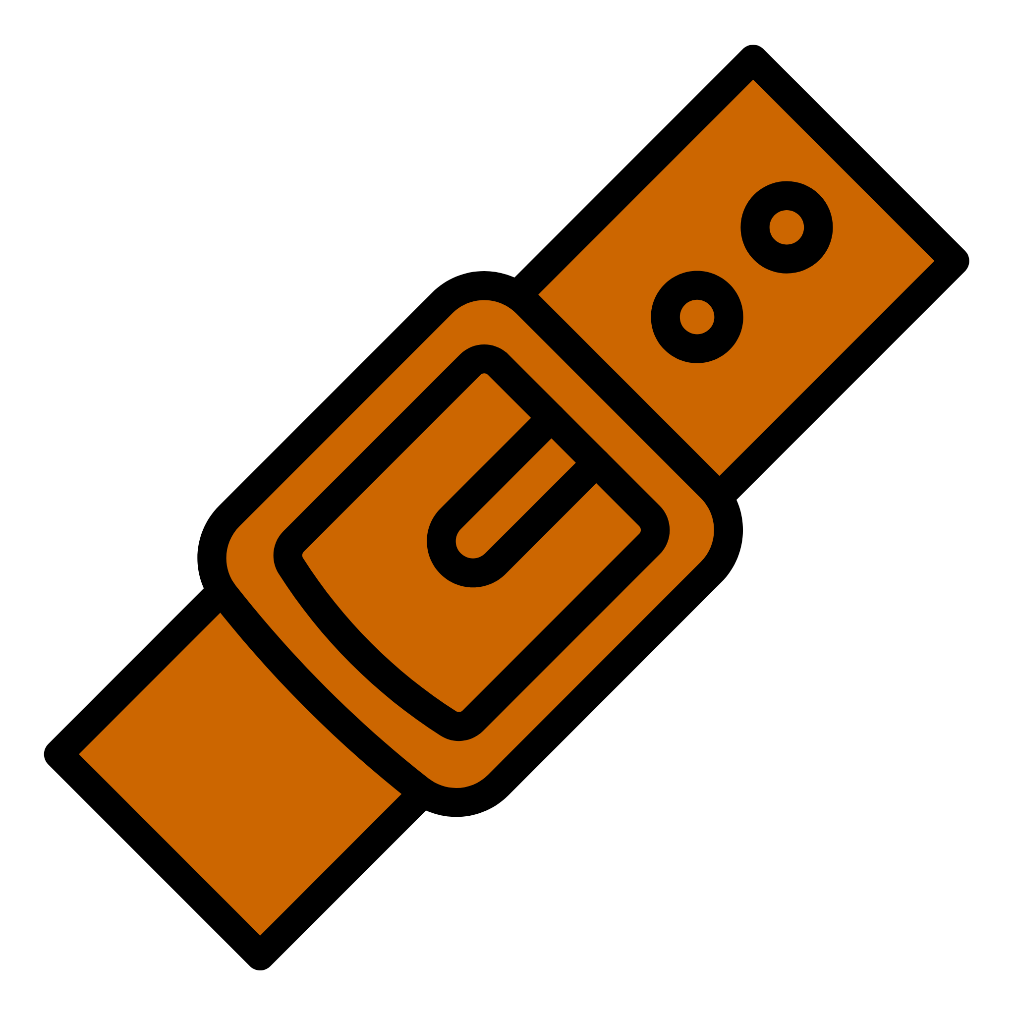 Icon representing adjustable strap for bags