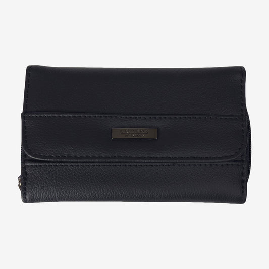 Women's RFID Soft Leather trifold Wallet/Purse with zip coin pocket