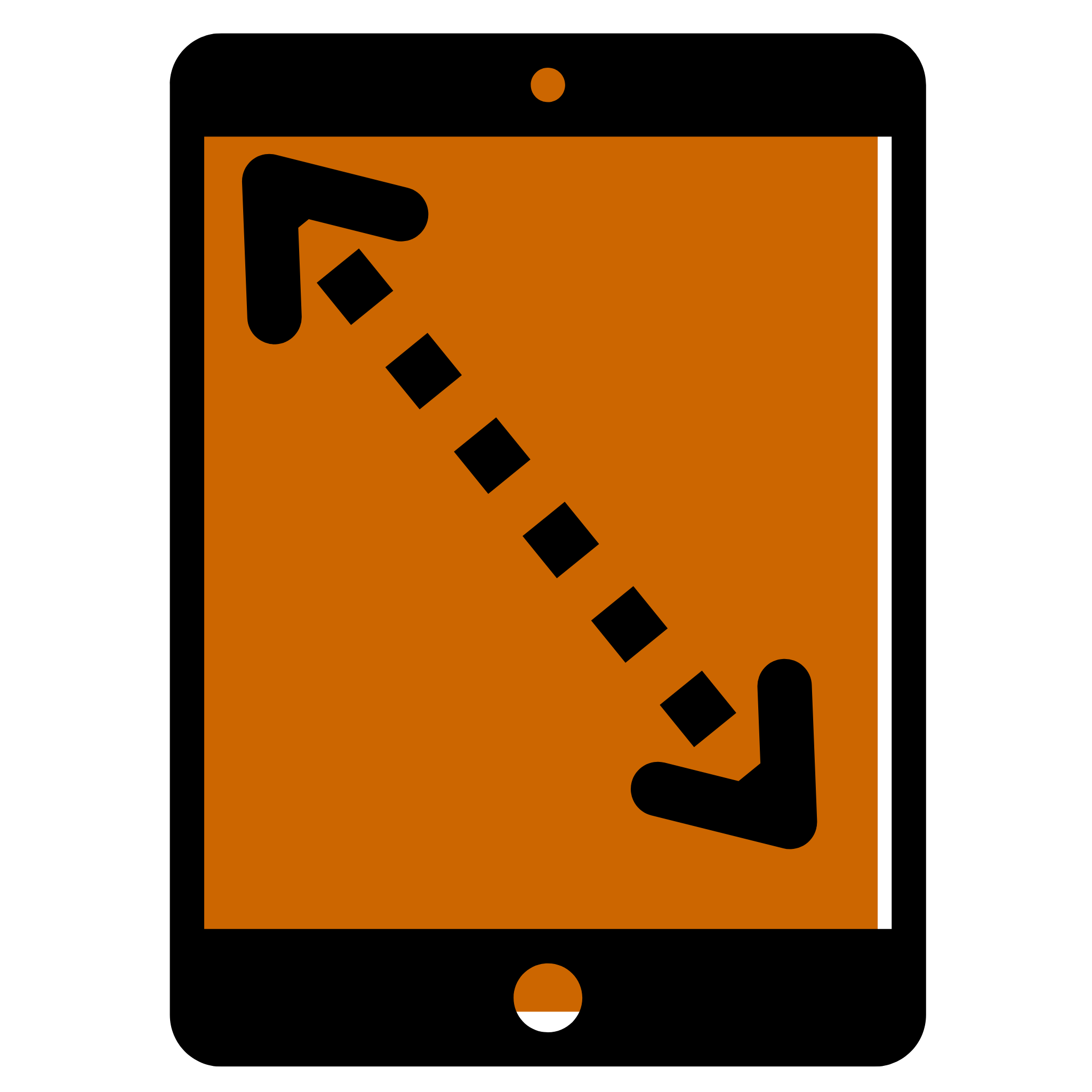 Tablet-shaped icon symbolising slim profile